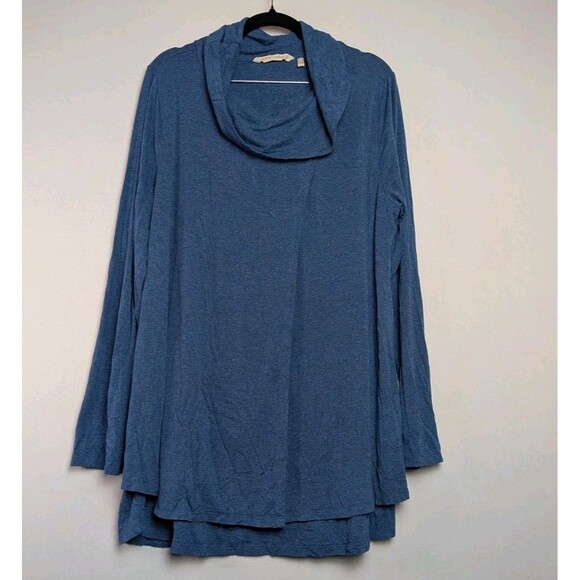 Soft Surroundings Tops - Soft Surroundings Shirt Womens L Wrap Around Asymmetrical Cut Cowl Neck Tunic